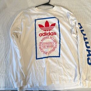 Adidas white long sleeve shirt